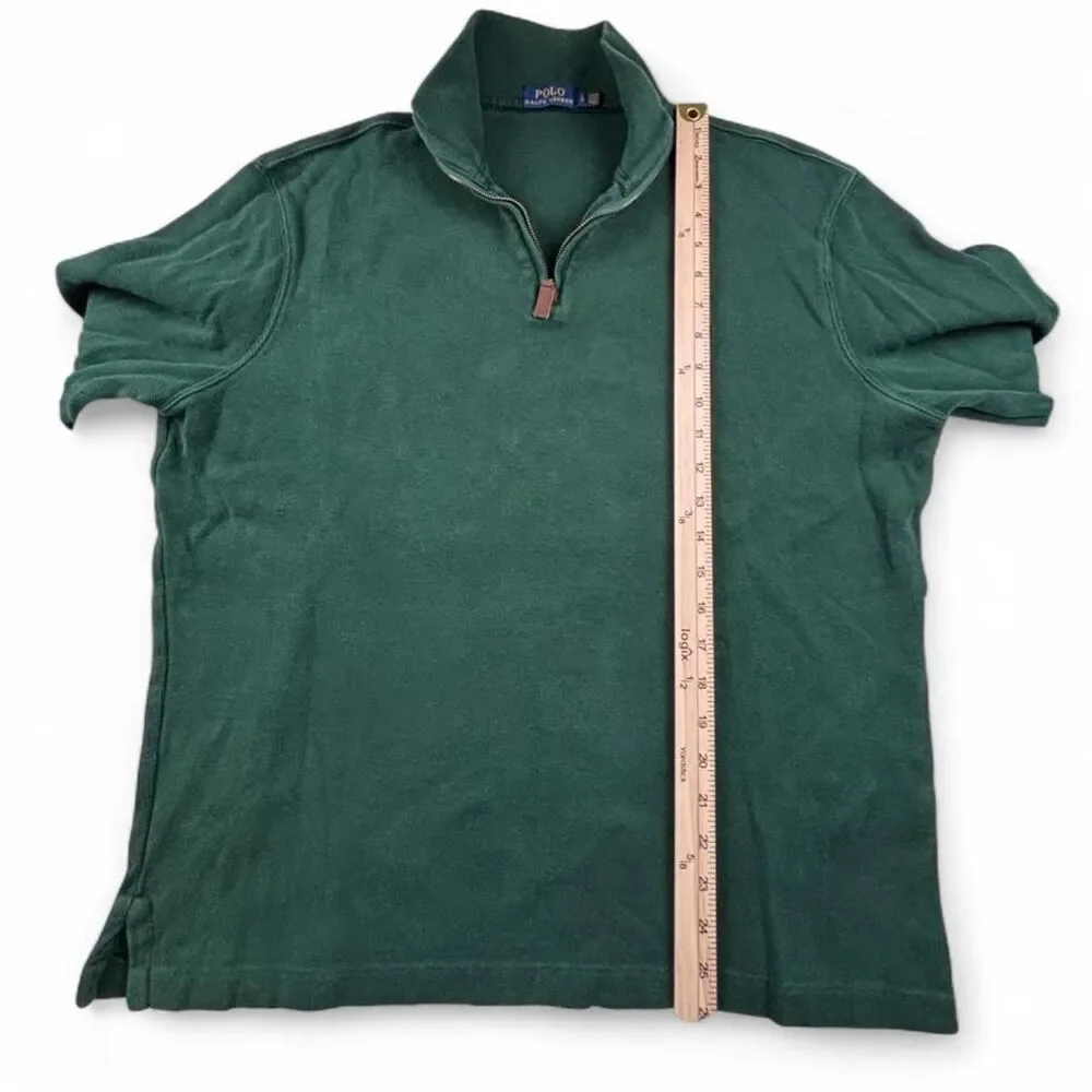 Polo Ralph Lauren Quarter Zip Sweatshirt Men’s L Green Pullover